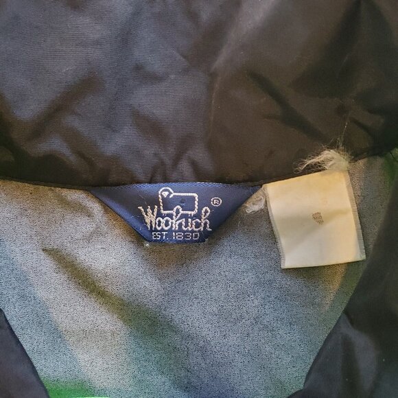 Woolrich Men's S Jacket Anorak 1/2 Zip Windbreaker Pullover VTG 90s Neon Green - Picture 9 of 10